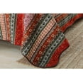 thumbnail image 5 of NEWLAKE Cotton Bedspread King Quilt Sets Reversible Patchwork Coverlet Set, Red Striped Jacquard Pattern, 5 of 7