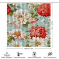 thumbnail image 2 of Floral Colorful Flower 4 Pcs Shower Curtain Set with Rug Bathroom Sets with Waterproof Fabric And Non-Slip Rugs Toilet Lid Cover Bath Mat Decor with Hooks, 2 of 7