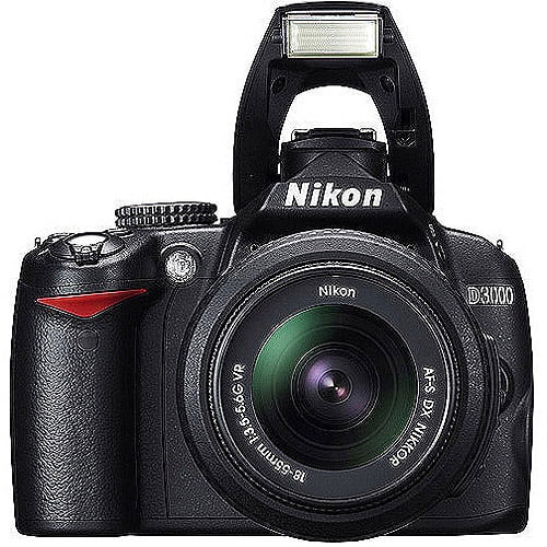 Nikon D3000 10.2 Megapixel Digital SLR Camera with Lens, 18 mm, 55 mm