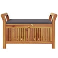 thumbnail image 3 of vidaXL Garden Storage Bench with Cushion 91 cm Solid Wood Acacia, 3 of 5