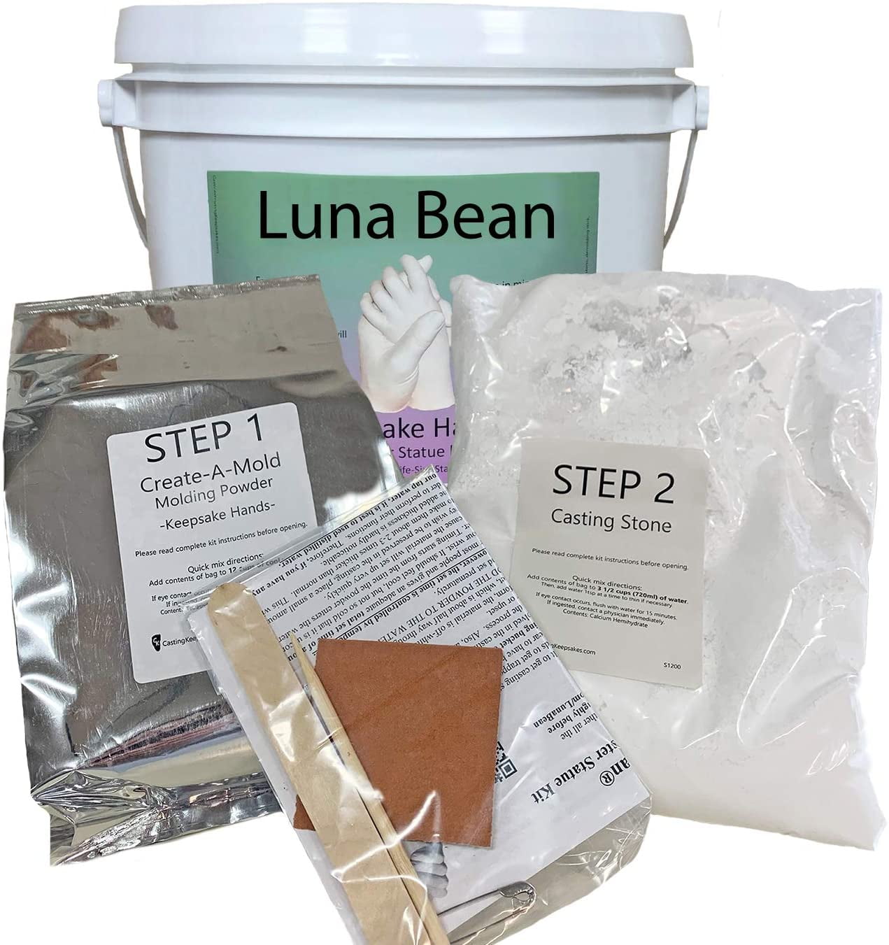 REFILL  POWDERS for Luna Bean KEEPSAKE HANDS Plaster Casting Kit 