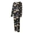 thumbnail image 2 of Women's Concepts Sport Black New Orleans Saints Roadway Allover Print Microfleece Full-Zip Union Suit, 2 of 3