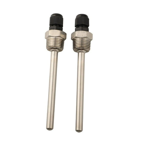 G 1/2 Stainless Steel Immersion Sleeves for Temperature Sensors Pack of 2