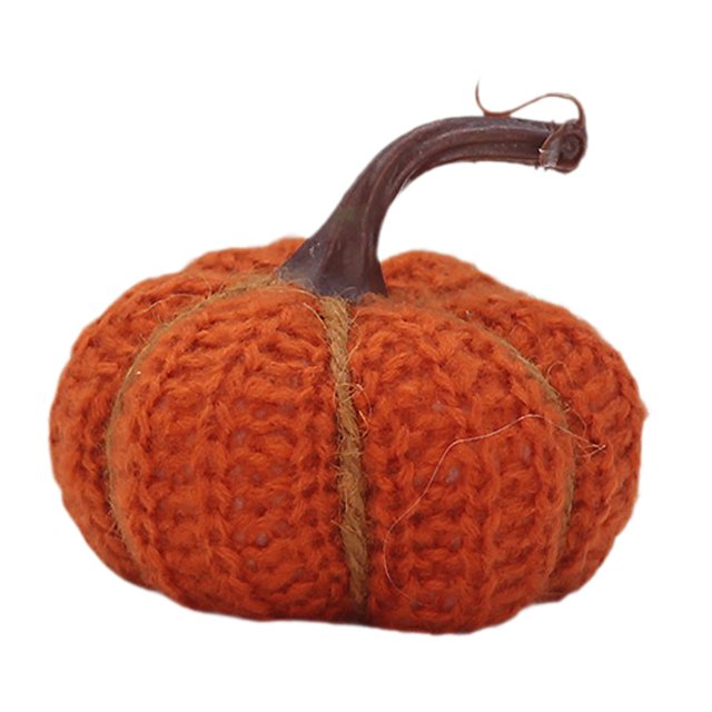Calabaza de tela decorativa de punto Strade Fareast Limited para mesa de regalo de Acción de Gracias y Halloween 4 pulgadas