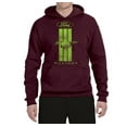 thumbnail image 2 of Green Striped Ford Mustang | Mens Cars and Trucks Hooded Sweatshirt Graphic Hoodie, Maroon, Large, 2 of 3