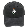 thumbnail image 2 of LIZUOJUN Baseball Cap for Men and Women Halloween Skateboard Ghost Embroidered Hat Washed Vintage Adjustable Soft Cotton Street Style Casual Hat, A, 2 of 4