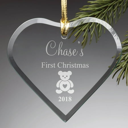 - Personalized First Christmas Glass Ornament