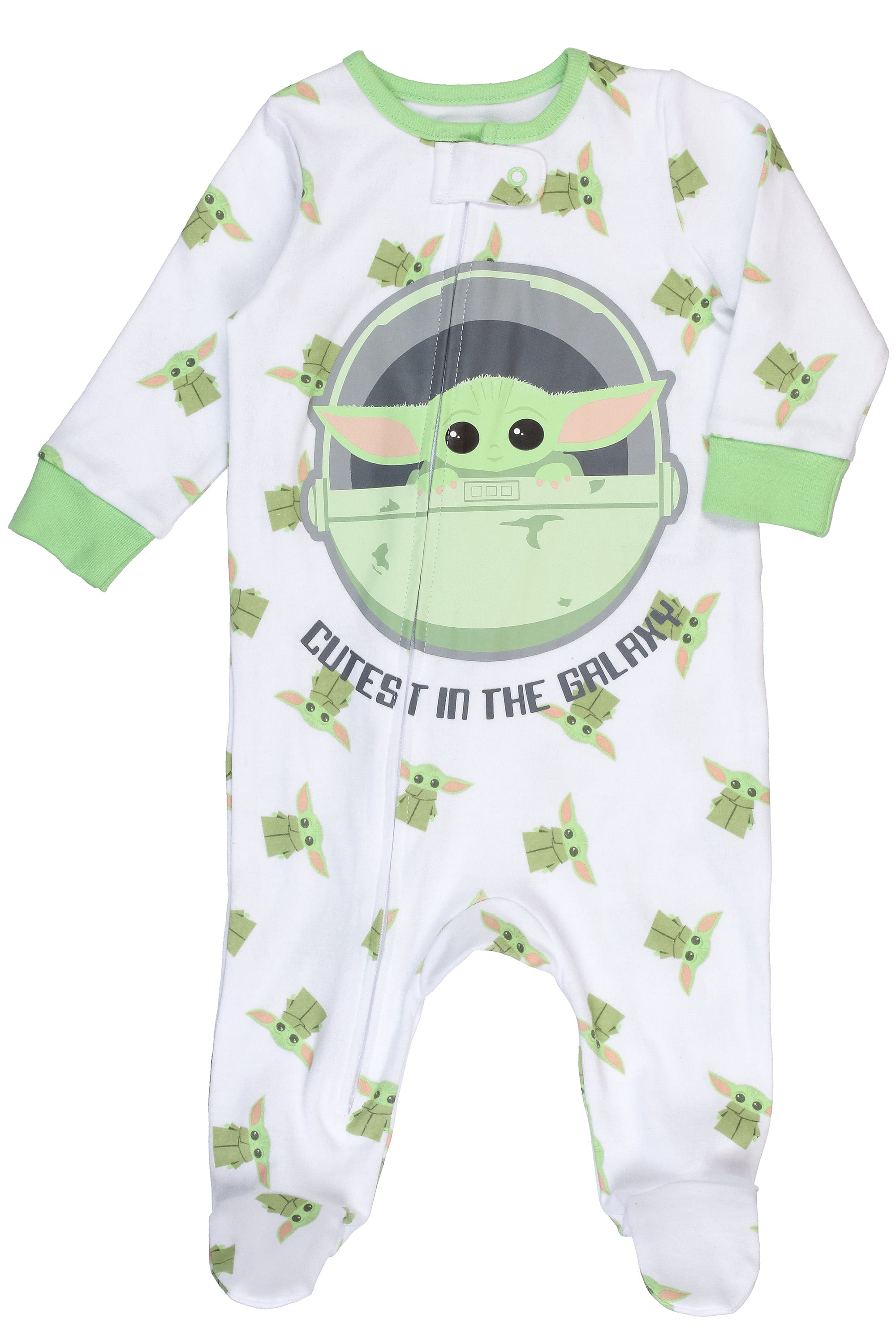 Star Wars Toddler and Infant Baby Yoda Cutest In The Galaxy Onesie Pajama
