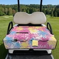 thumbnail image 2 of Pzuqiu Rainbow Palm Jungle Golf Cart Seat Covers Suitable for Summer Winter All-Season, Foldable, Suitable for Outdoor, Fit for EZGO Yamaha Carts Club Car, 2 of 9