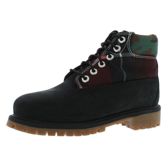 Timberland Premium 6 Inch Waterproof GS Boys Shoes Size 1, Color: Black/Black Nubuck