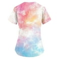 thumbnail image 7 of BDPORKAS Women Scrubs Nurse Uniforms Stretch Short Sleeve V Neck Nursing Scrub Fashion Tie Dye Graphic Soft Shirts with Pocket, 7 of 7