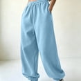 thumbnail image 5 of Karymi Solid Casual Sweatpants Women, Balloon Long Pants, Drawstring Elastic Waist Relaxed Fit Elastic Cuffs with Side Pockets, 5 of 7