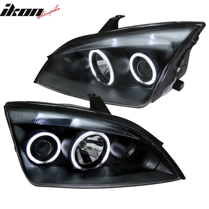 2005-2007 Ford Focus CCFL Halo Angel Eyes Black Projector Headlights RH /& LH