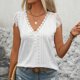 thumbnail image 1 of Fiudx Ofertas Del Día Blusa Holgada de Manga Corta con Cuello En V y Botones para Mujer, 1 of 7