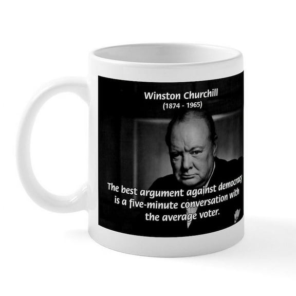 CafePress - Sir Winston Churchill Mug - 11 oz Ceramic Mug - Novelty Coffee Tea Cup