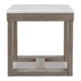 thumbnail image 3 of Signature Design by Ashley Loyaska Casual End Table with White Marble Top, Light Brown & White Marble, 3 of 6