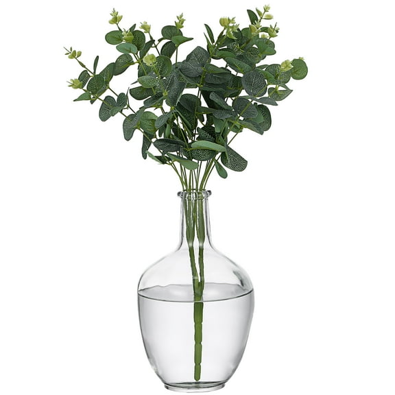 UKCOCO Stable Base Clear Glass Vase Assorted Colors for Table Centerpieces