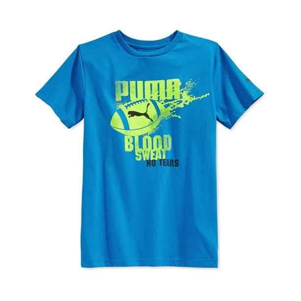 Puma Boys Football No Tears Camiseta gráfica, azul, XS (6) Puma Camiseta gráfica