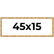 45x15 Frame Gold Bamboo Solid Wood Picture Frame | 1 Inch Moulding Width | Interior Frame Depth
