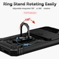 thumbnail image 6 of Allytech Rotatable Kickstand Holder Case for Google Pixel 9 Pro - Military Grade Drop Protection - Slide Camera Cover - Heat Dissipation - Anti-Scratch Stand Case Support Magnetic Car Mount, Black, 6 of 9
