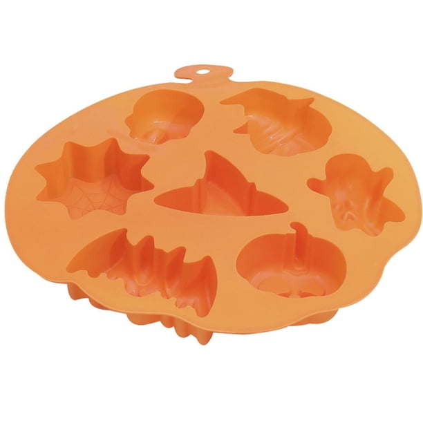 Bearachild Molde de silicona de calabaza de Halloween DIY 6 cavidad decoración molde para galletas herramienta para hornear Herramientas y accesorios para hornear calabaza redonda Bearachild HA000588-02B