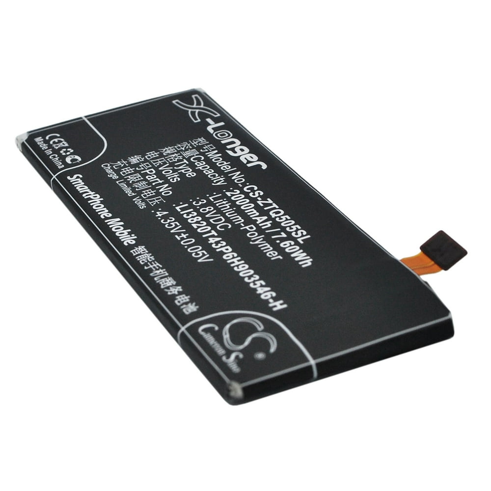 Replacement Battery For ZTE 3.8v 2000mAh / 7.60Wh Mobile, SmartPhone