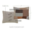 thumbnail image 2 of VHC Brands Rustic & Lodge Farmhouse Bedding-Rory Sham, Standard 21x27, Greige Grey, 2 of 5