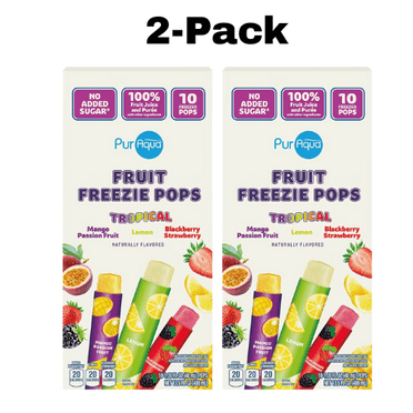 PurAqua Fruit Freezie Pops Tropical Naturally Flavored 2-Pack 13.5 fl oz