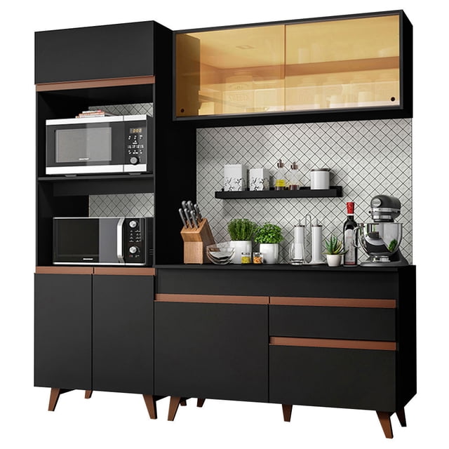 Madesa Gabinete de Cocina Compacta 190 cm Reims Negro 02