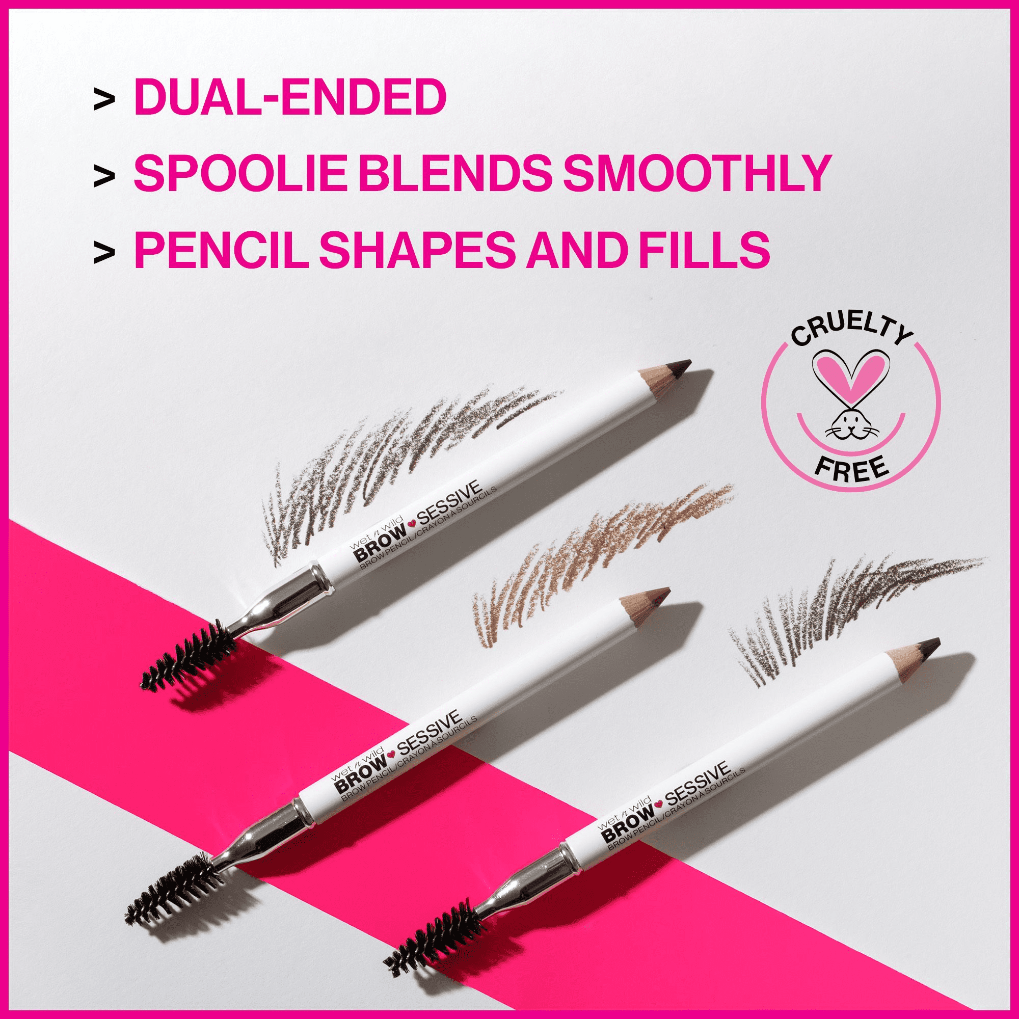 (3 pack) Wet N Wild Brow Sessive Brow Pencil, Dark Brown