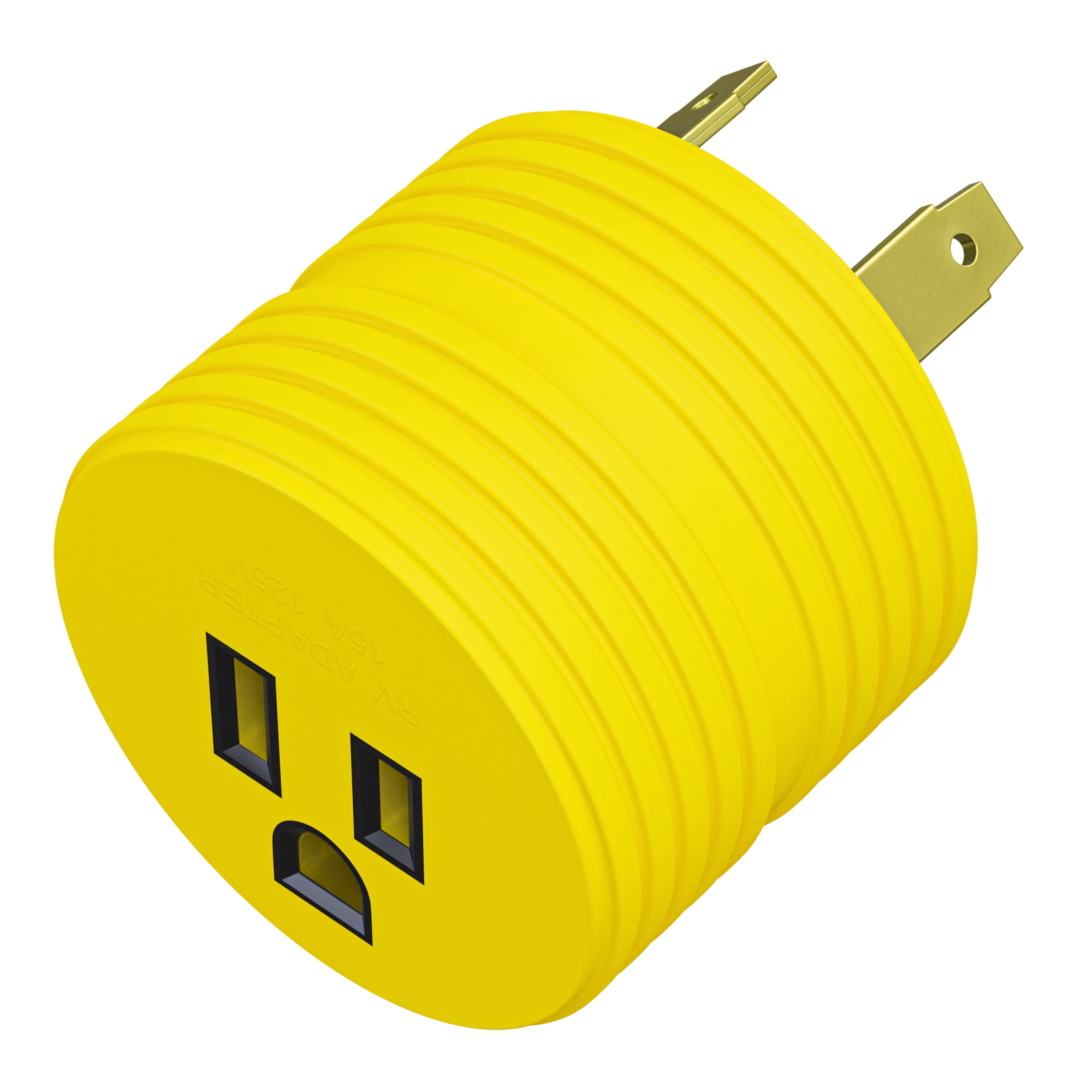 Leisure Cords Power Adapter 3 Prong 30 amp Male to 15 amp Female RV Camper Generator Plug Outdoor Electrical Power Converter (30 Male - 15 Female)
