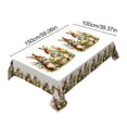 thumbnail image 3 of Rirozkan Easter Tablecloth 40x60 Inch, Spring Rabbit Egg Print Table Cover, Waterproof Dining Table Protector, Decorative Holiday Table Cloth for Dining Room Kitchen, 3 of 6