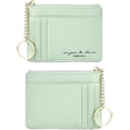 thumbnail image 1 of Slim RFID Blocking Card Holder Small Front Pocket Wallet Keychian Zipper Coin Purse Minimalist Card case wallet for Women, 1 of 7