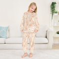 thumbnail image 5 of Fluffy Pajamas Set Fuzzy Winter Warm Pj Sets Pullover Tops and Long Pants Bunnies and Daisies Pattern X-Small, 5 of 8