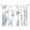 Blue Coastal, variant on 2 Pcs Blue Ocean Beach Kitchen Curtains, Nautical Coastal Starfish & Seashell Small Window Drapes, Underwater Theme Short Cafe Curtains for Bathroom Dining Room, 56x40 Inch