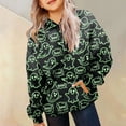 thumbnail image 5 of KPOPLK Hoodies for Teen Girls Long Sleeve Cute Halloween Sweatshirts Hooded Graphic Print Sweatshirt Preppy Clothes Fall Winter Orange,Size 11-12 Years, 5 of 6