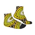 thumbnail image 6 of Salouo Yellow Mandala Pattern Unisex Middle Tube Socks,Middle-Finger Knee High Socks Over The Calf Tube Stocking Crew Stockings for Women and Men Tube Socks, 6 of 8