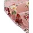 thumbnail image 5 of INSPIRE CHIC Robe Trapèze Vintage à Fleurs pour Femme à Manches Courtes Boutonnée Rose Poudré S, 5 of 5
