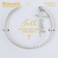 thumbnail image 2 of Howard's Inspirational Nina Silver Faith Charm Cuff Bracelet for Women, 2 of 5