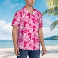 thumbnail image 6 of Uemuo Poodle Dog Printed Regular Fit Short Sleeve Casual Hawaiian Shirt for Men,Aloha shirt,Tropical shirt,Floral print shirt,Vacation Beach shirt-Medium, 6 of 9