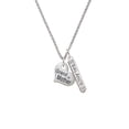 thumbnail image 2 of Delight Jewelry Silvertone Large ''Grandmother'' Heart with Clear Crystal Silvertone Balance Bar Charm Necklace, 23", 2 of 4