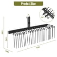 thumbnail image 5 of 72 Inch Pine Straw Rake, 30 Coil Spring Tines Durable Powder Coated Steel Tow Behind Landscape Rake with 3 Point Hitch Receiver Attachment Fit to Cat0 Cat 1 Tractors for Leaves Gras, 5 of 7