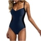 thumbnail image 4 of Traje de Baño de Suspensión de las Mujeres, Cuello en V Correa Atrás una Pieza con Control Abdominal para la Playa Y la Piscina, Sexy Conjunto de Trajes de Baño de Verano, 4 of 9