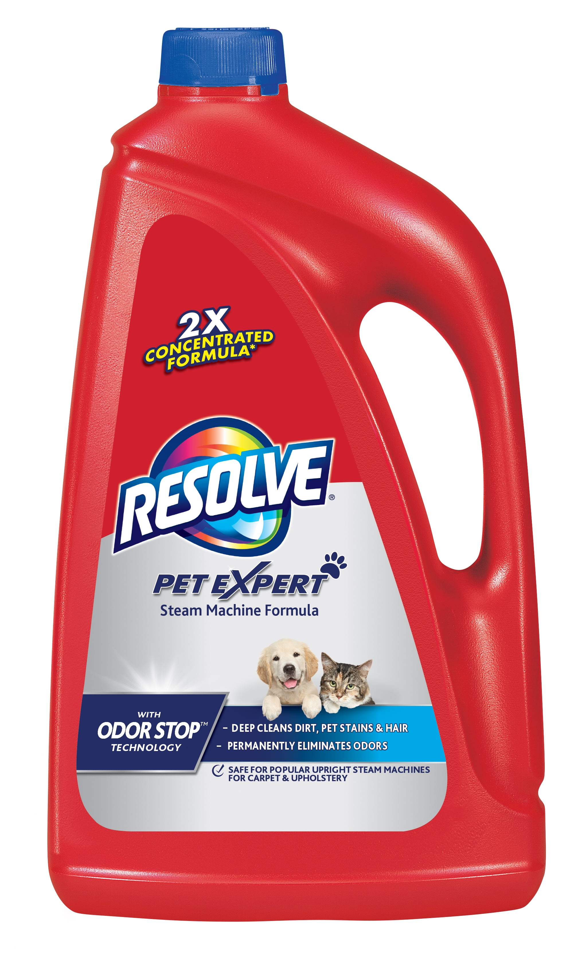 Resolve Pet Carpet Steam Cleaner Solution, 60oz Bottle, 2X Concentrate