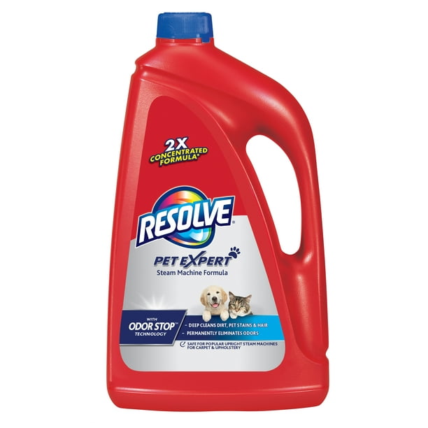 Resolve Pet Carpet Steam Cleaner Solution, 60oz Bottle, 2X Concentrate