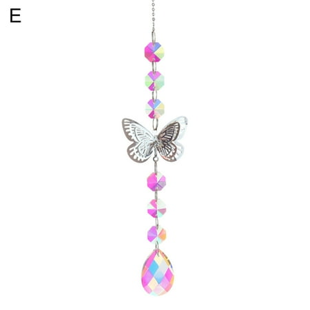 

VERMON Faux Crystal Prisms Pendant Dreamy Eye-catching Useful Faux Crystal Prism Wind Chimes Hanging Pendant