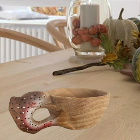 

chaolangshun Water Mug Hand Carved Fox Crafted Nordic Style Animals Head Image Cup for Home