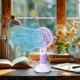 thumbnail image 6 of Taotanxi Mini Portable Fan Powerful Handheld Fan Rechargeable,3 Speeds Personal Small Hand Fan for Travel Makeup Eyelash Fan for Stylish Kids Girls Women USB Cute Design Purple, 6 of 6