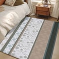 thumbnail image 4 of 3'x5' Rug for Living Room Bedroom, Brown Geometric Washable Area Rugs Non-Slip Carpet Mats, Stripes Boho Spring Flowers Pastoral Country Indoor Low Pile Area Rug Runner for Kitchen, Mudroom, 4 of 8