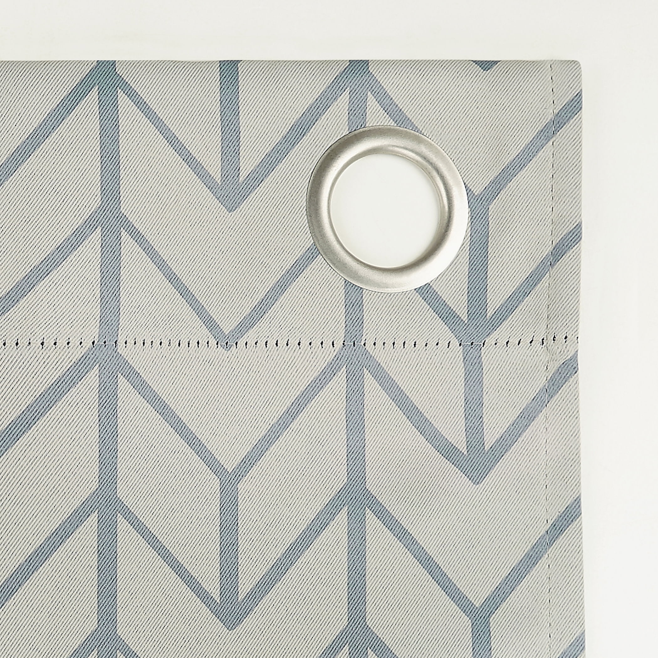 Sun Zero Kenwood Chevron Blackout Grommet Curtain Panel, 40" X 95", Stone Gray